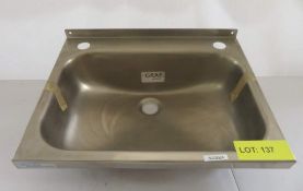 Sissons, Stainless Steel Sink, 46x36x18cm (LxDxH)