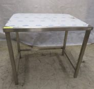 Stainless Steel Prep Table, 100x80x89cm (LxDxH)