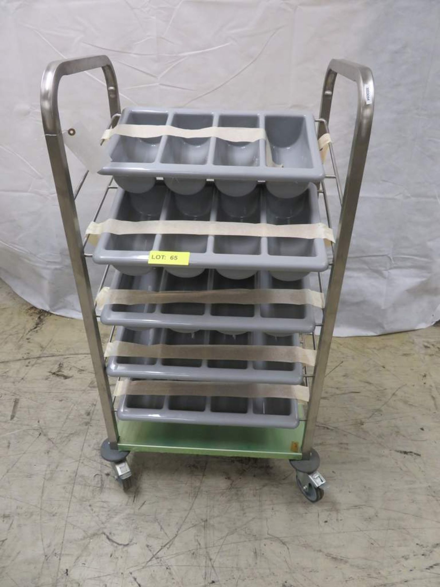 Stainless Steel cutlery Trolley 5 Shelf, 61x45x118cm (LxDxH)