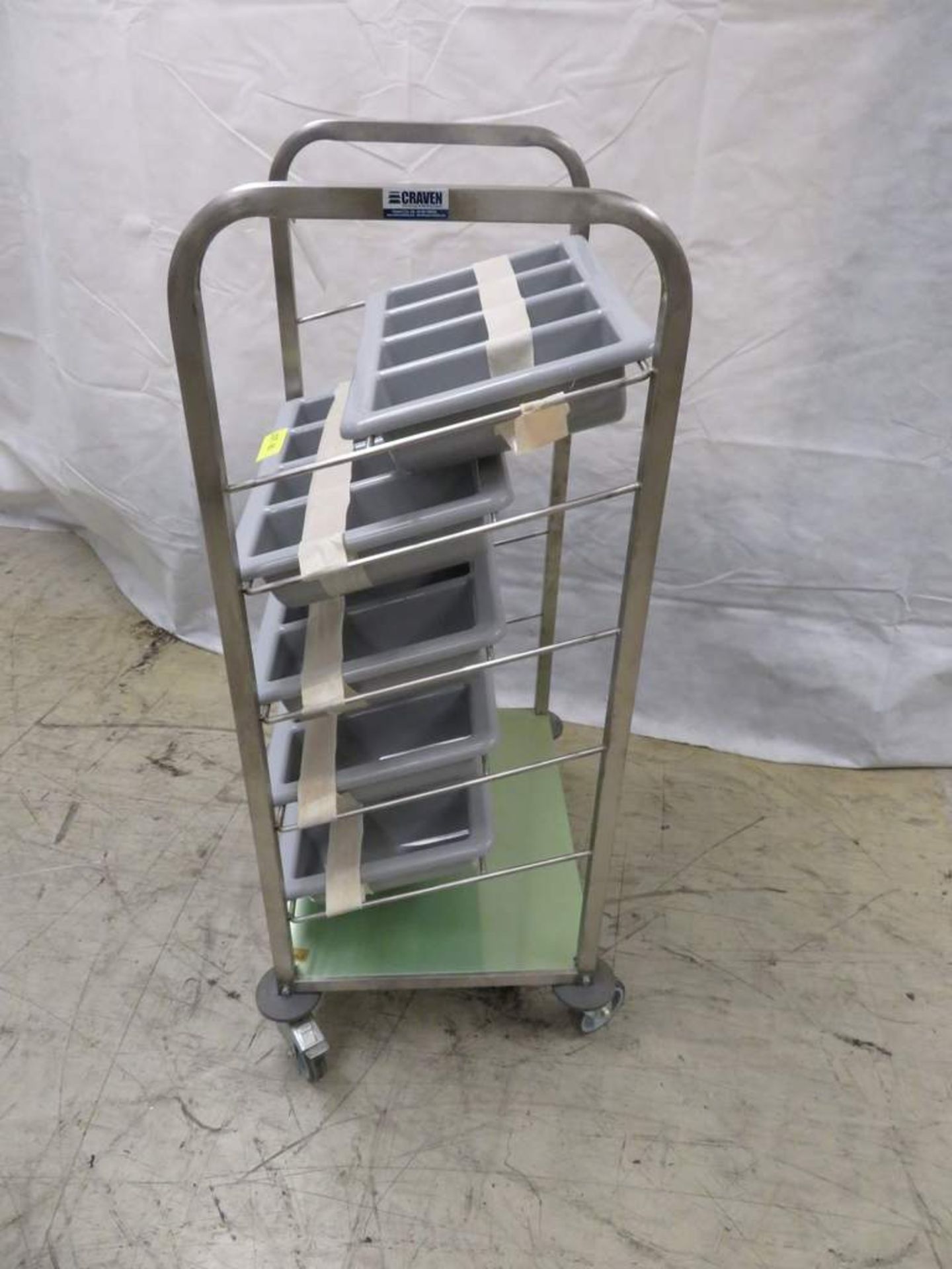 Stainless Steel cutlery Trolley 5 Shelf, 61x45x118cm (LxDxH) - Image 3 of 4