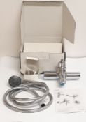 Laufen 3.2165.7.004.145.1 Curve Pro Single Lever Bath Mixer Tap with Hose kit