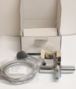 Laufen 3.2165.7.004.145.1 Surf Single Lever Bath Mixer Tap with Hose kit