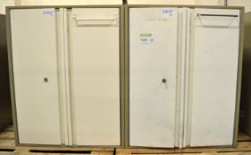 2x Lockers with Internal Drawers - In need of repair.