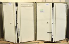 2x Lockers with Internal Drawers - In need of repair.