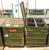 2x Aluminium Carry Cases - Approx 800 x 600 x 600mm.