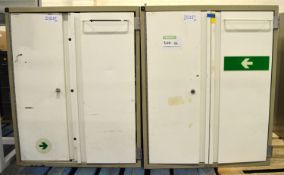 2x Lockers with Internal Drawers - In need of repair.