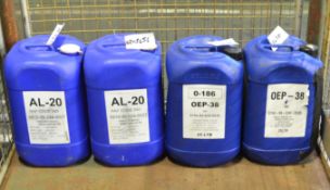 2x 25ltr AL-20 Ethylene Glycol RAF Code 34D. 2x 25ltr OEP-38 0-186 - COLLECTION ONLY