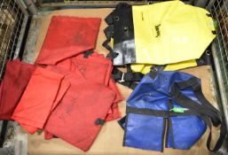 Sprayer Back Pack. Waterproof Bag - Blue. Textile Bag - Red.