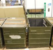 2x Aluminium Carry Cases - Approx 800 x 600 x 600mm.