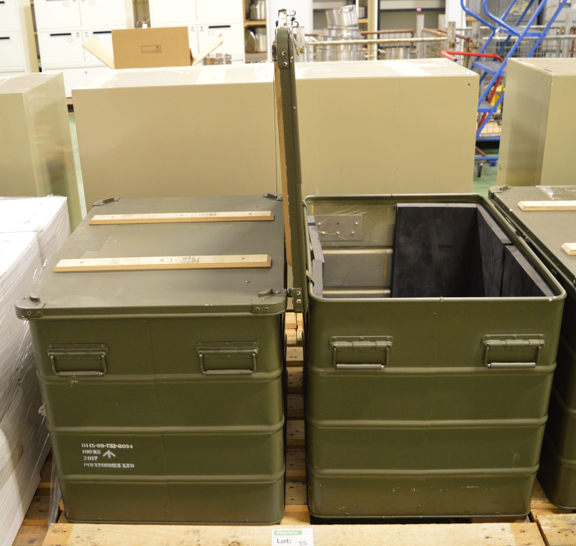 2x Aluminium Carry Cases - Approx 800 x 600 x 600mm.