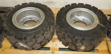 2x Trelleborg Solid Wheel 23x10-12 NHS