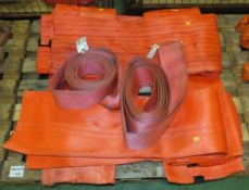 6x Lifting Sling Protective Sleeve - 76cm length, 2x Lloyds Flat Sling - 4mtr 5000kg heavy