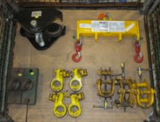 Lifting Equipment Various - beam runner, lifting bars, clamps