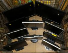 10x Flat screen monitors - HP, Playtron