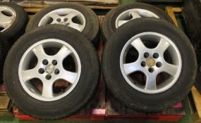 4x OZ VW 14" Alloy Wheels & Tires