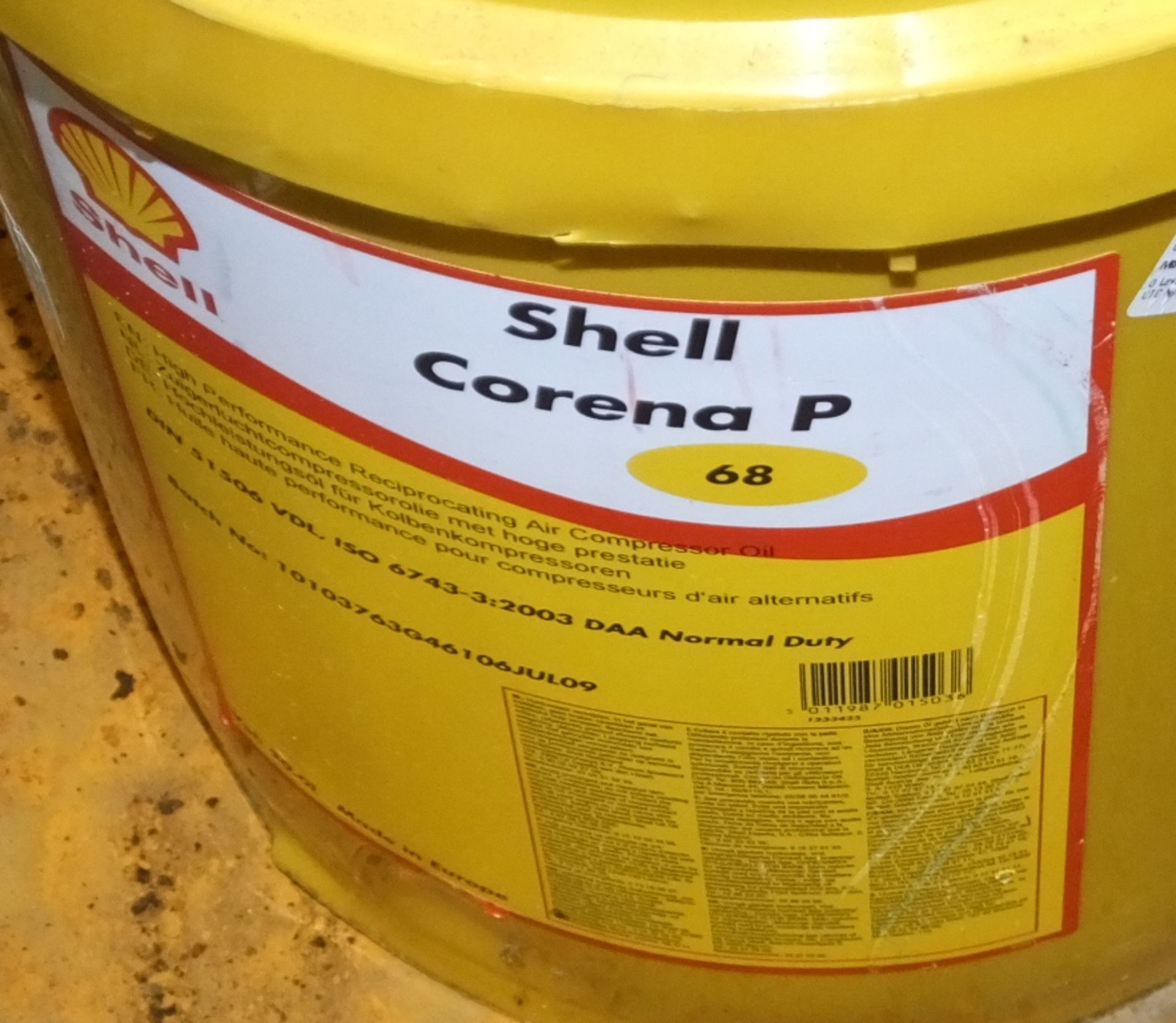 6x Oils 20ltr Containers - Ingersoll Rand Ultra Coolant, Shell Tellus Oil 37, 2x Shell Cor - Image 7 of 7