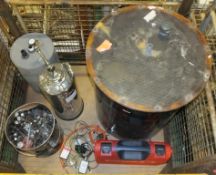Various Probes, Plastic Vessel, Pressure Vessel S/S, Hilti Case, Empty drum With Perspex L