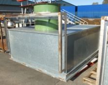 Galvanised enclosure with extraction duct