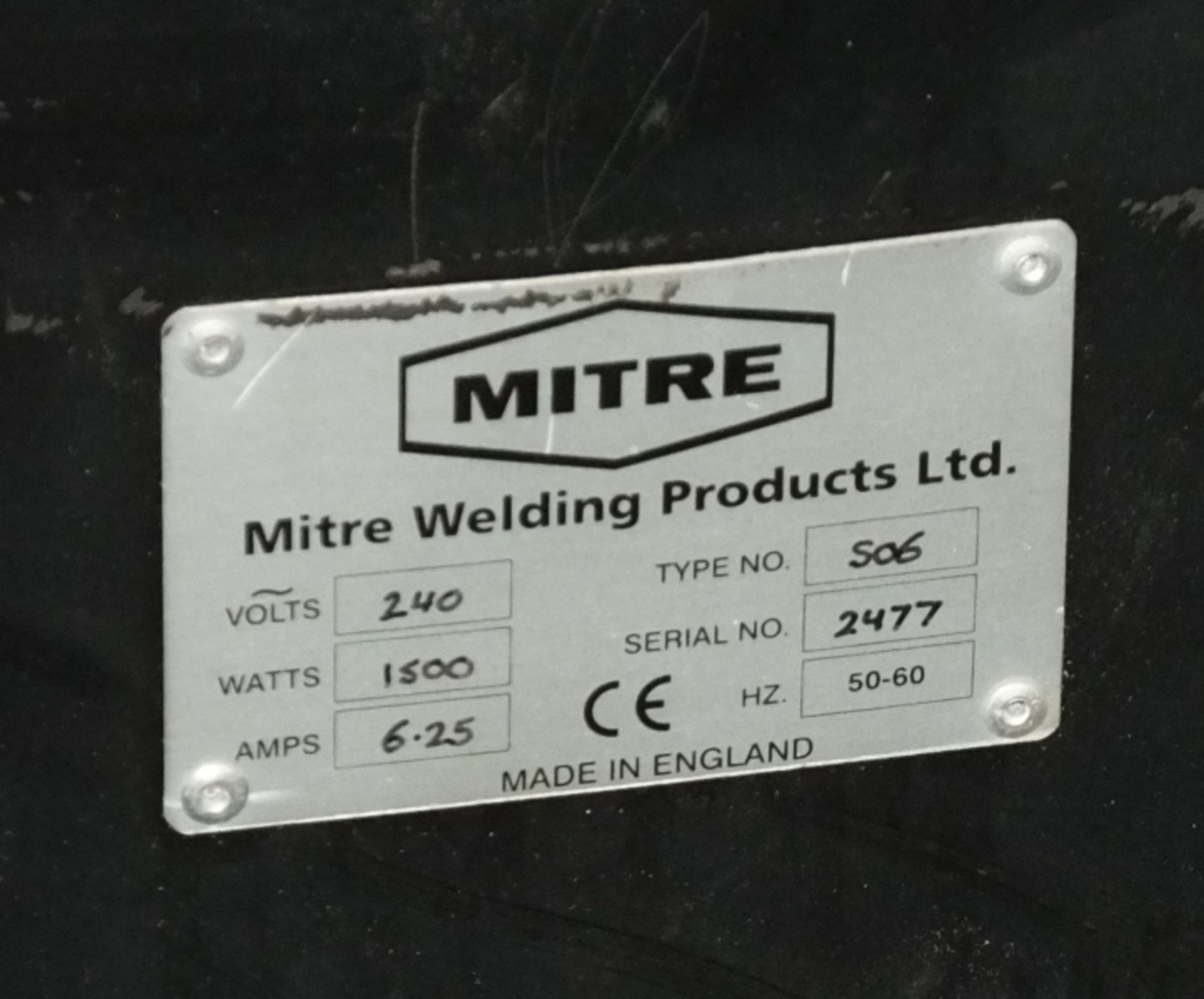 MItre Welding Oven - Type 506 - 240V - Image 2 of 3