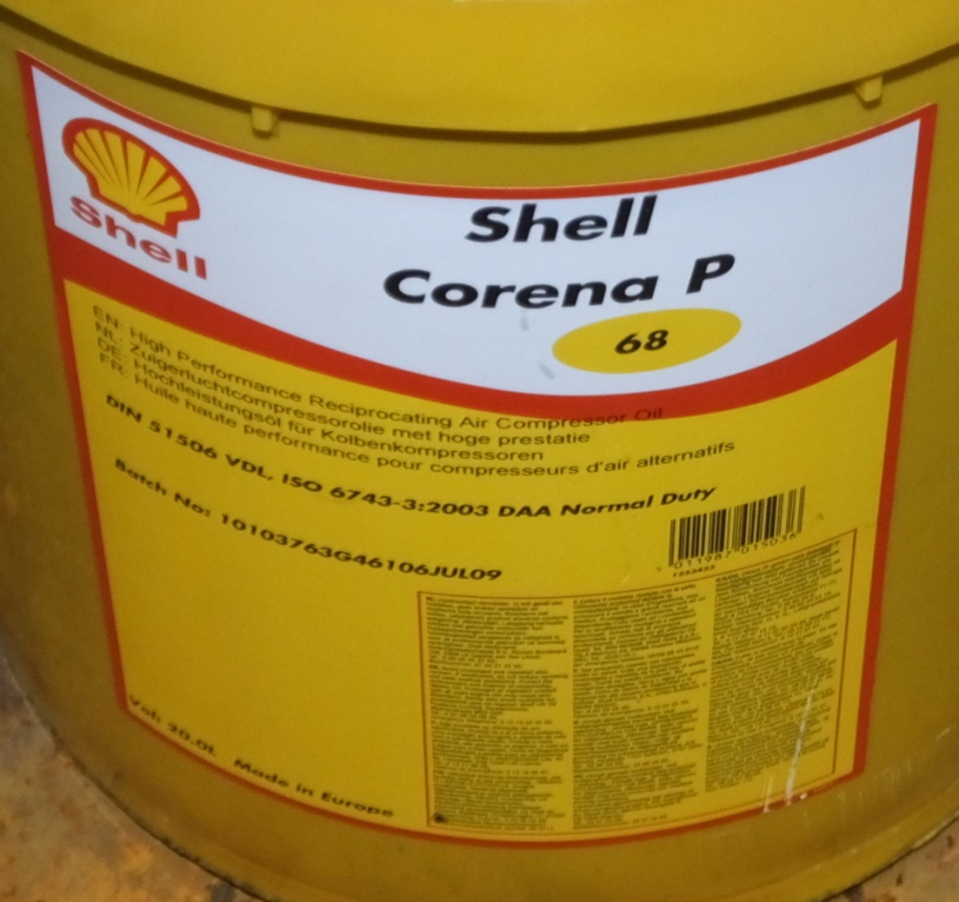 6x Oils 20ltr Containers - Ingersoll Rand Ultra Coolant, Shell Tellus Oil 37, 2x Shell Cor - Image 4 of 7