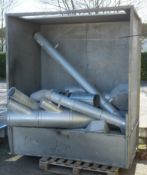 Galvanised cabinet, extraction ducting