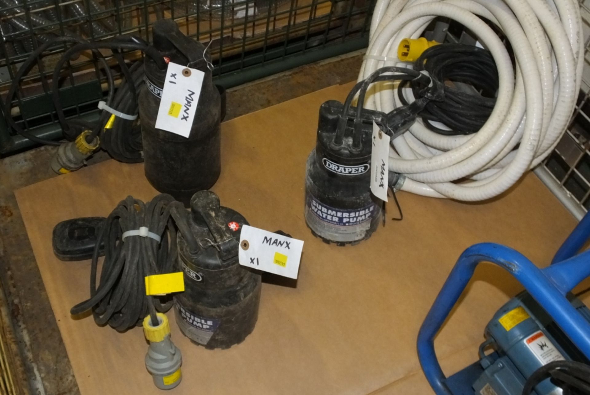 Mechanical Spares, 3x Draper Submersible Water Pumps 110v - Image 4 of 5