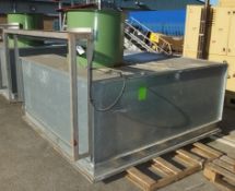 Galvanised enclosure with extraction duct