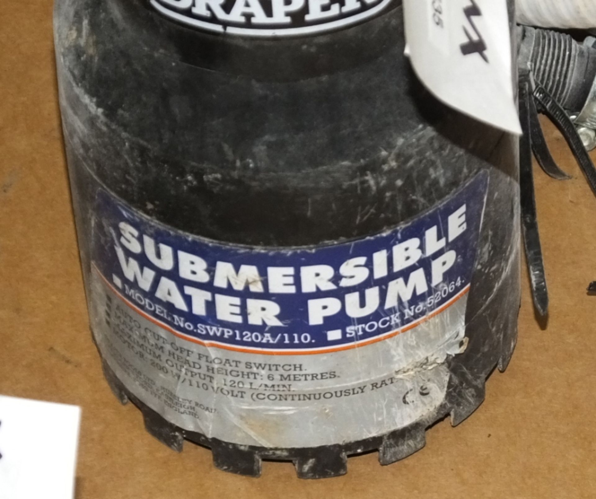 Mechanical Spares, 3x Draper Submersible Water Pumps 110v - Image 5 of 5