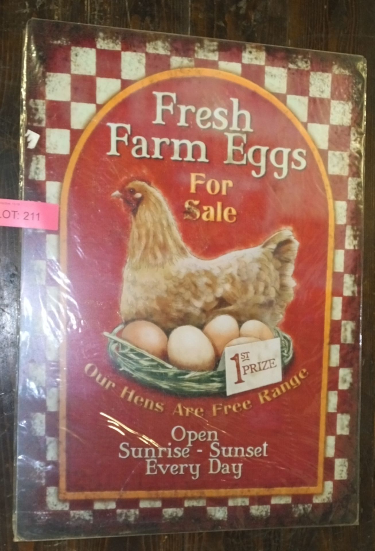 Tin Sign 700 x 500 - Fresh Fame Eggs