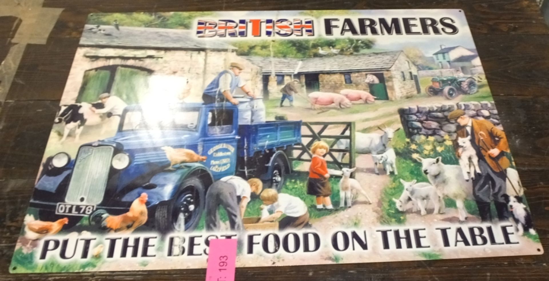 Tin Sign 700 x 500 - British Farmers