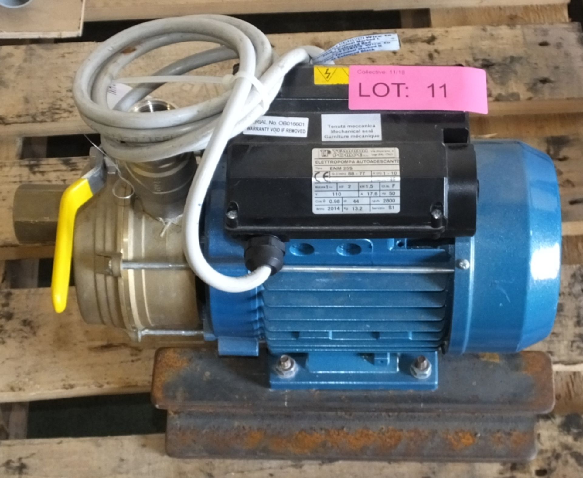 Electric Pump Unit - Tellarini ENM 25SS - 2HP - 1.5kW