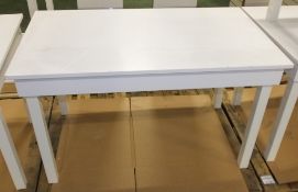 White Wooden table