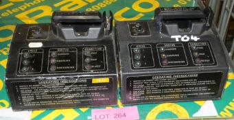 2x Racal Cougar Battery Chargers