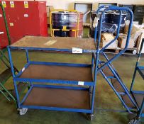 3 shelf & step picking trolley