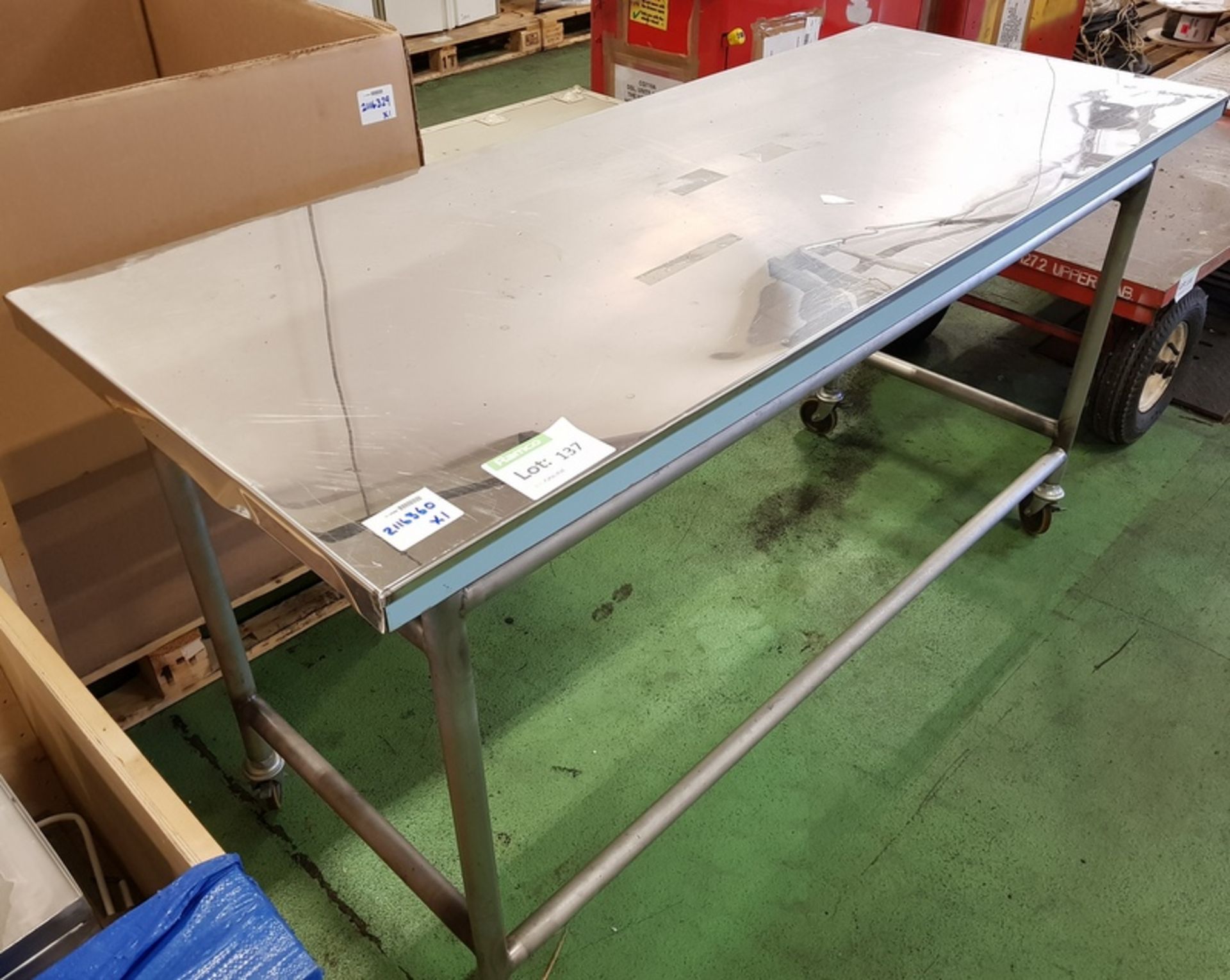Stainless steel Table 170 x 70 x 93cm - Image 2 of 3
