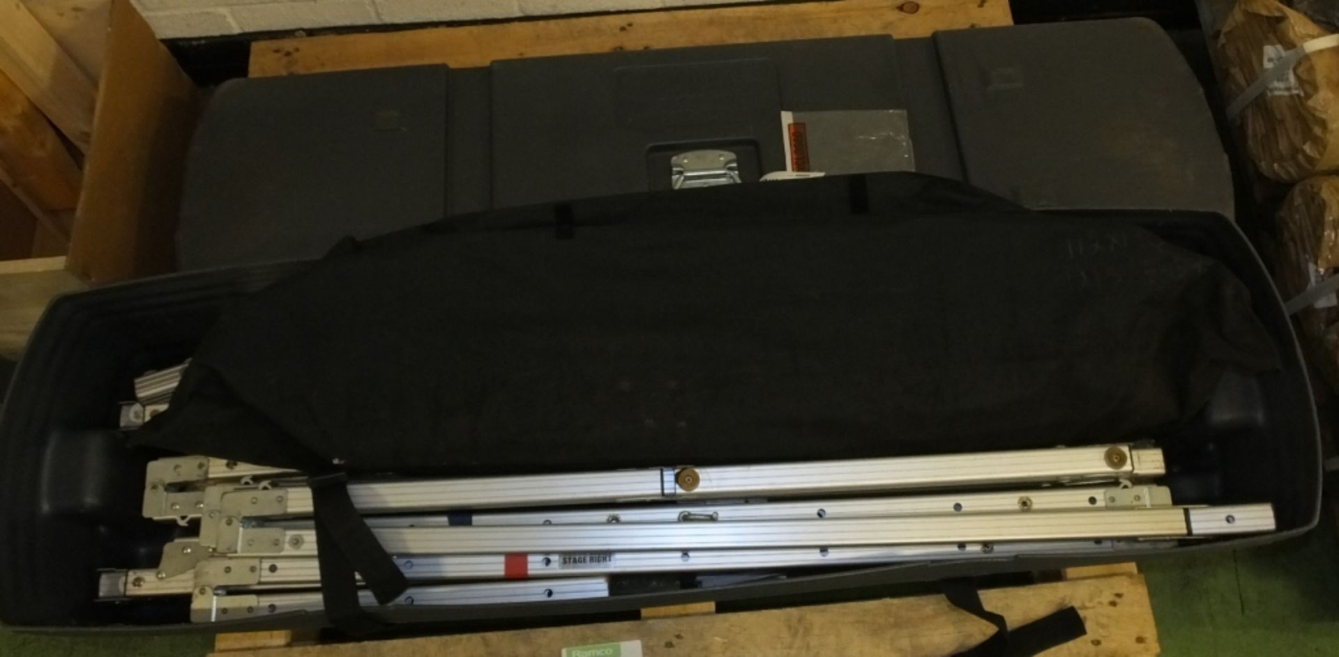 Draper Cinefold Projection Screen assembly in carry case