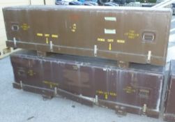 2x Large Brown Transit Cases