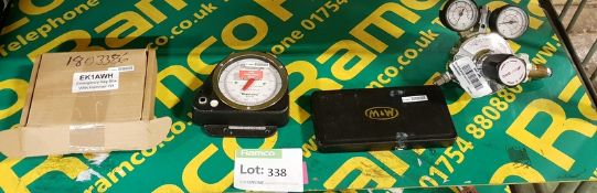 Emergency Key Box red, Waymaster L1 - Torque Tester, M&W Micrometer, BOC Edwards gauge