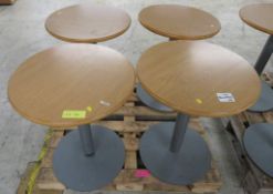 4x Round canteen table