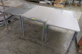 3x Rectangle table - Dimensions: 122x75x72cm (LxDxH)