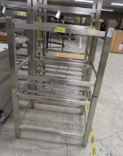 2x Stainless steel oven stands/frames - Dimensions: 84x67x66cm (LxDxH)