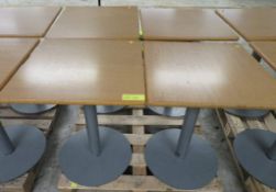 4x Small square canteen table - Dimensions: 60x60x73cm (LxDxH)