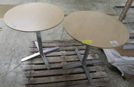 2x Round canteen table