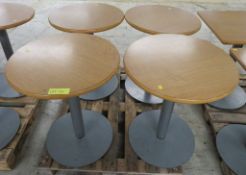 4x Round canteen table