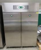 Foster Model: EPROG1350L stainless steel upright two-door freezer