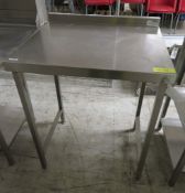 Stainless steel Preperation table - Dimensions 75x65x96cm (LxDxH)