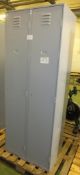 Steel Twin Banked Locker L76 x W50 x H201cm - missing keys