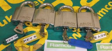 4x Abloy Padlocks