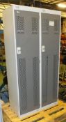 Steel Twin Banked Locker L90 x W45 x H180cm