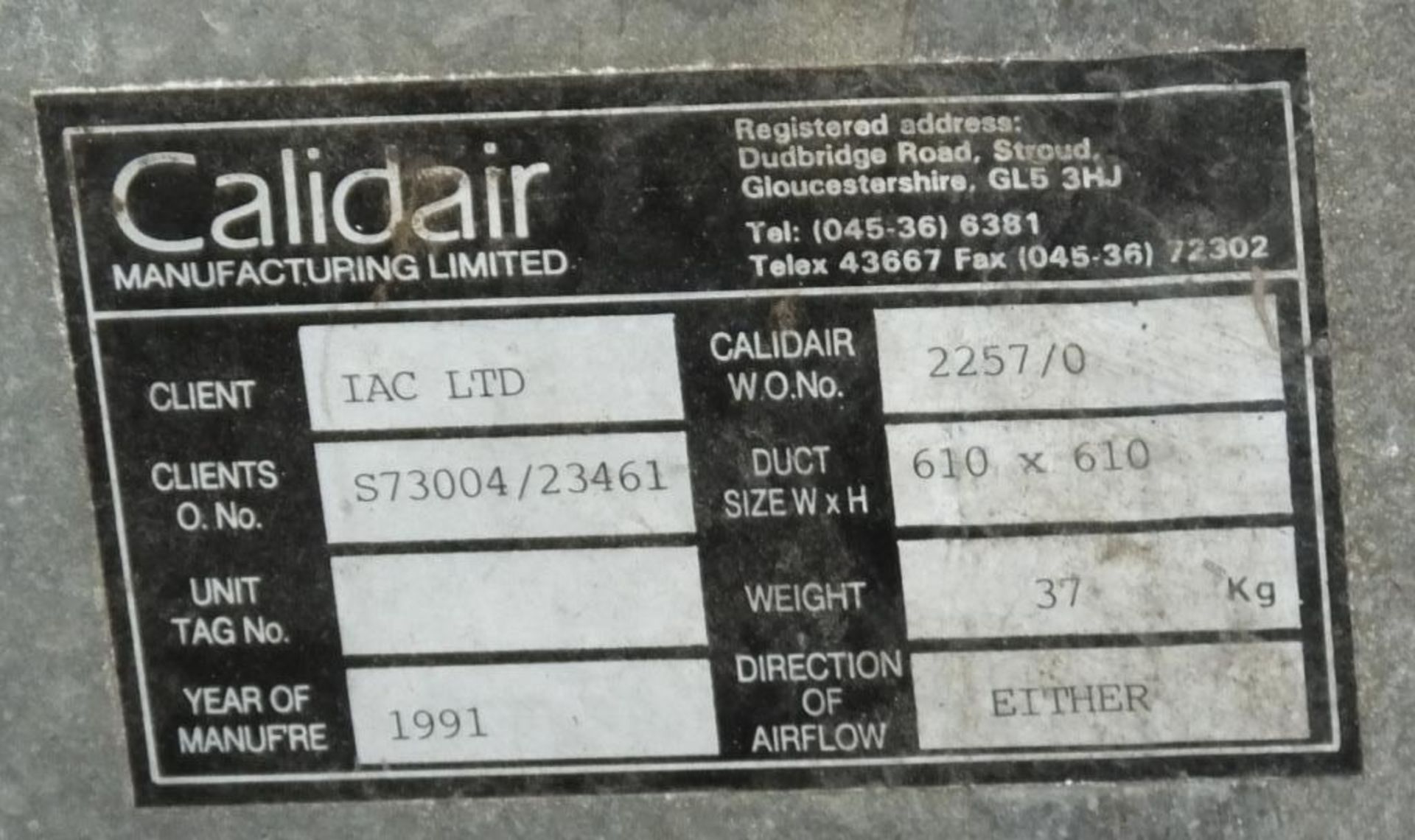 Calidair-Jalousie,duct size W&H 610x610. - Bild 3 aus 3